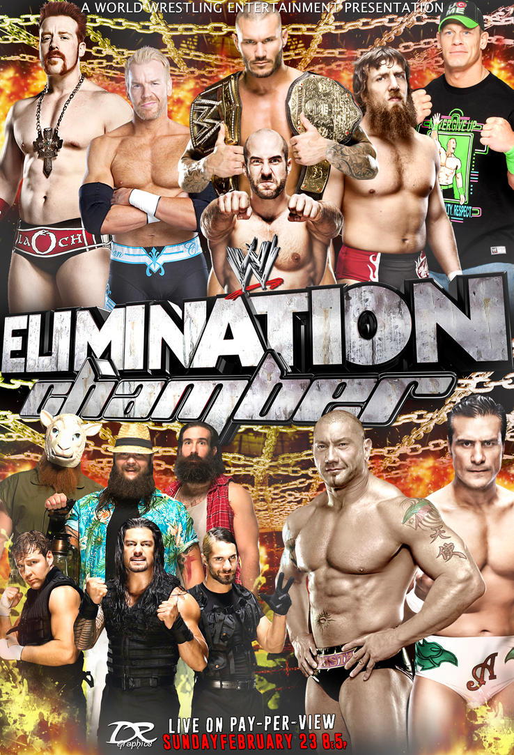 WWE Elimination Chamber (2014) Poster by Dinesh-Musiclover