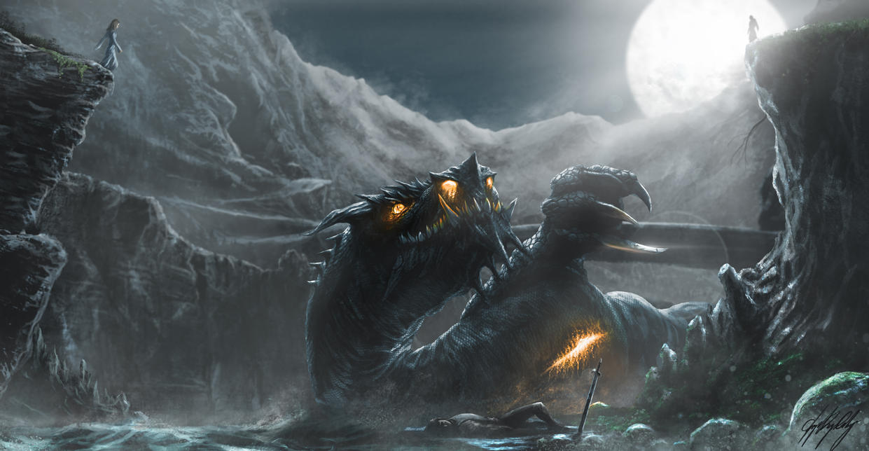 Glaurung and Nienor by Love-Only-Knows on DeviantArt