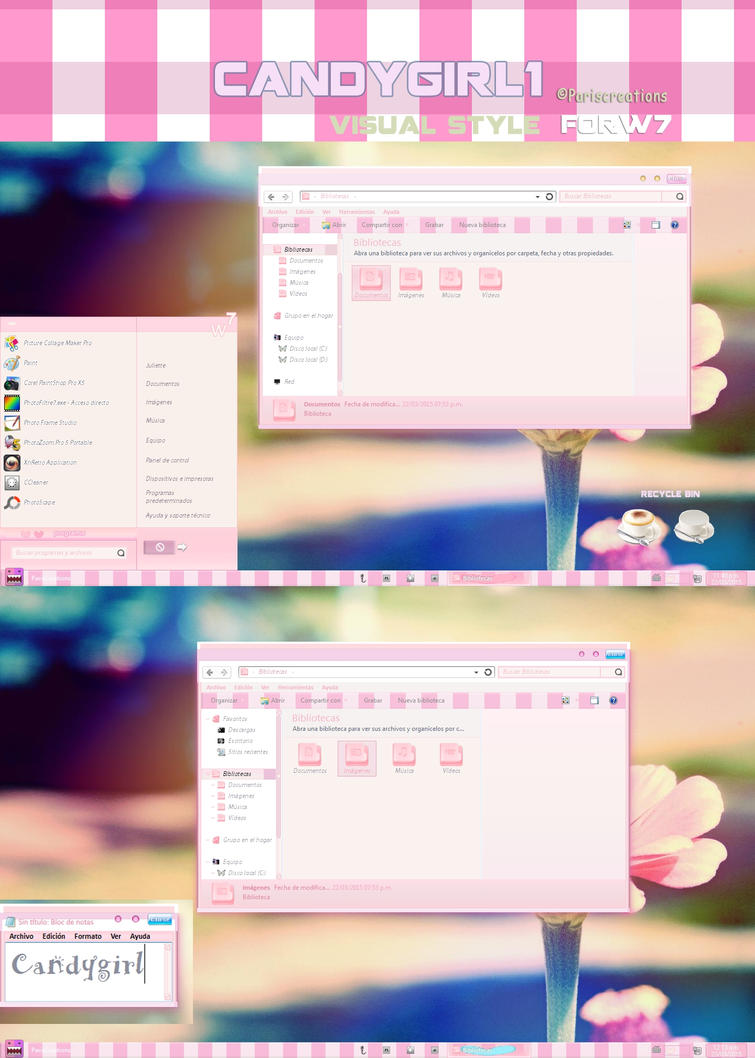 Candygirl theme for Win7