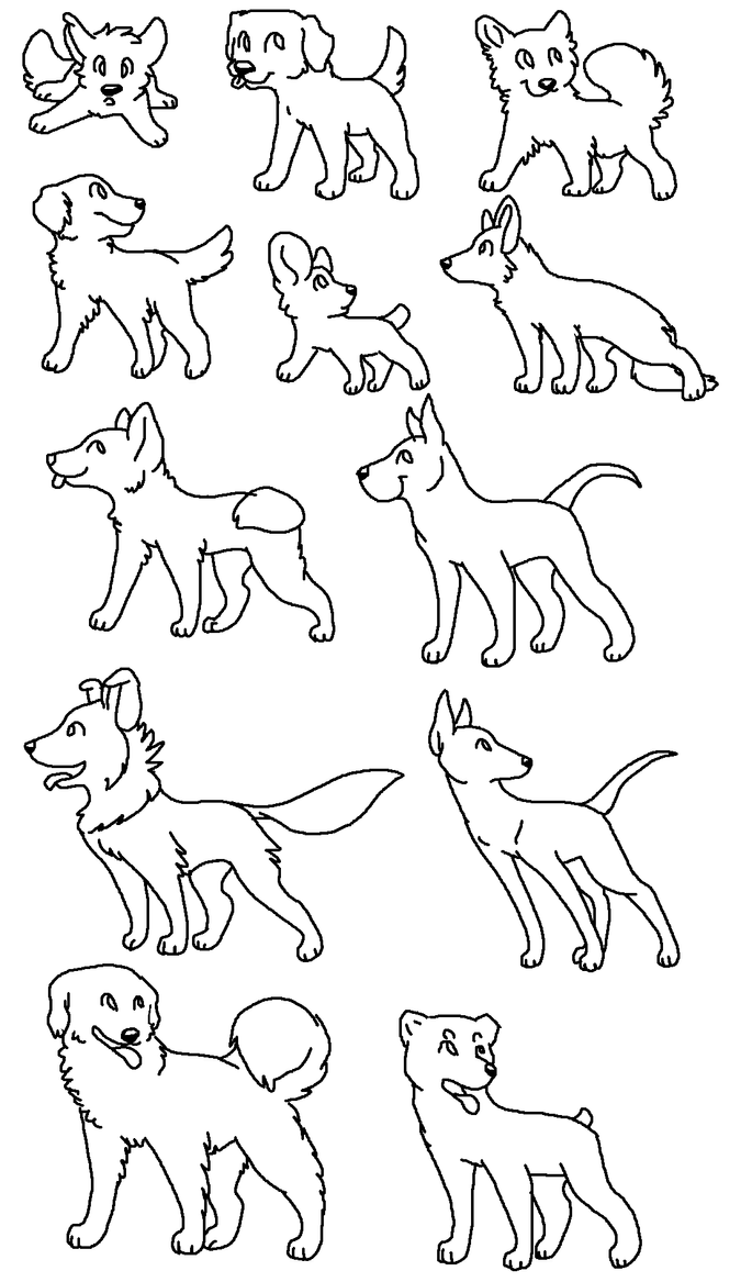 pack of dogs coloring pages - photo #35