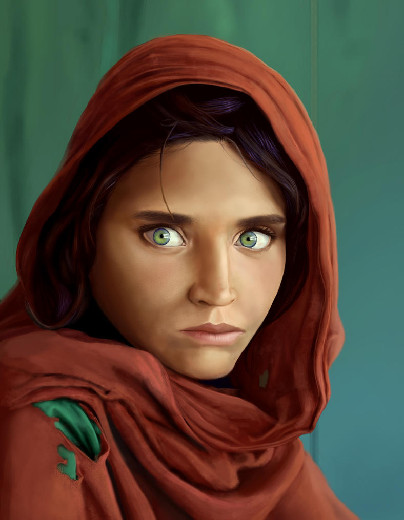 Afghan Girl by Gomlsauce on DeviantArt