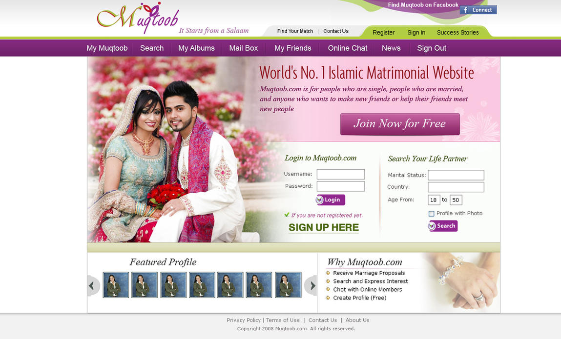 Matrimonial Website Templates Free