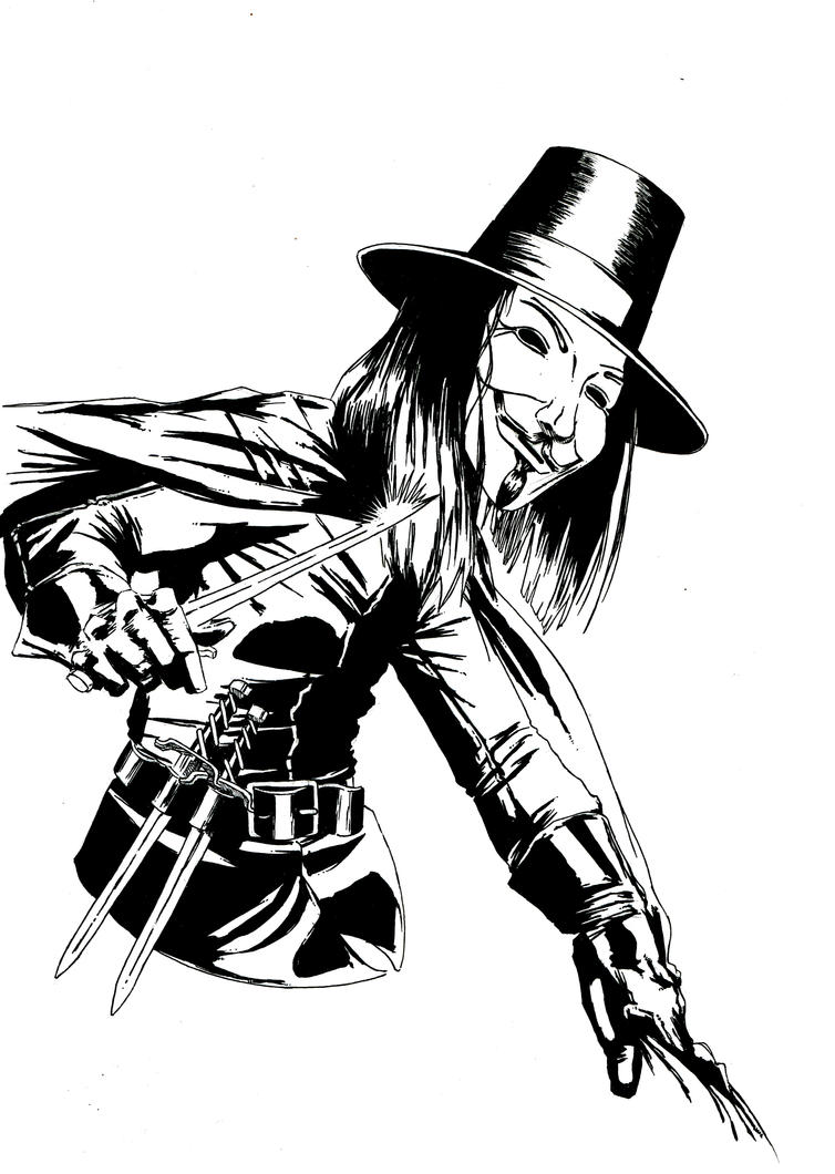 v for vendetta coloring pages - photo #19