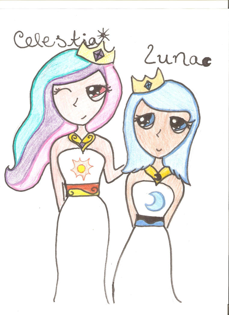 Princess Celestia and Luna as humans by axel4ever19 on ...